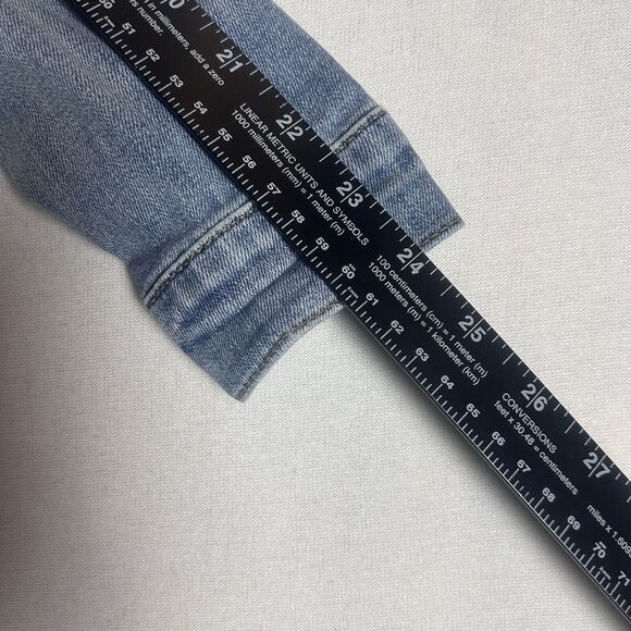 Levis Jean Jacket Womens Size Small Light Wash Trucker Denim Original STAINED - Picture 12 of 13